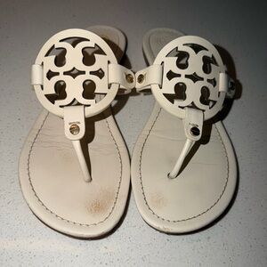 Cream Tory Burch Miller Sandals